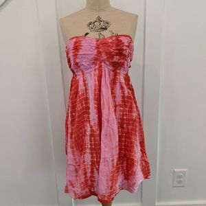 Peppermint Bay Tie-dye Strapless Dress NWOT